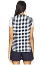 view 3 of 4 Claudine Vest in Navy Gingham