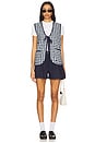 view 4 of 4 Claudine Vest in Navy Gingham