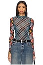 view 1 of 4 FREE PEOPLE CHLOE 메시 탑 in Multi Combo