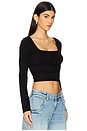 view 2 of 4 Scarlet Smocked Long Sleeve in Black
