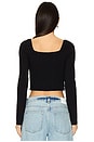 view 3 of 4 Scarlet Smocked Long Sleeve in Black