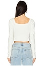 view 3 of 4 Scarlet Smocked Long Sleeve in Clean Ivory