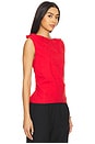 view 3 of 5 Kaylor Backless Top in Atlas Red