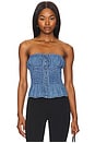 view 1 of 4 Denim Wink Wink Tube Top in Medium Wash