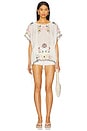 view 4 of 5 Danielle Embroidered Top in Cloud Dancer