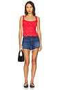 view 4 of 4 Full Bloom Eyelet Cami in Poppy Red