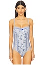 view 2 of 5 Sara Corset Bodysuit in Blue Combo