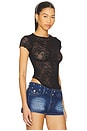 view 2 of 4 Ready To Go Lace Tee in Black