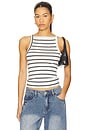 view 1 of 4 Mia Tank Stripe in Black & White
