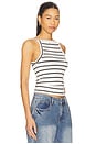 view 2 of 4 Mia Tank Stripe in Black & White