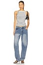 view 4 of 4 Mia Tank Stripe in Black & White