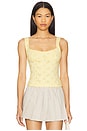 view 1 of 4 Full Bloom Eyelet Cami in Banana Cream