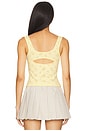 view 3 of 4 Full Bloom Eyelet Cami in Banana Cream