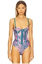 view 2 of 5 x Intimately Printed Night Rhythm Bodysuit In Deep Lagoon in Deep Lagoon