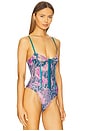 view 3 of 5 x Intimately Printed Night Rhythm Bodysuit In Deep Lagoon in Deep Lagoon