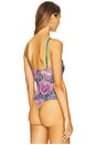 view 4 of 5 x Intimately Printed Night Rhythm Bodysuit In Deep Lagoon in Deep Lagoon