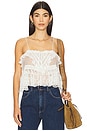 view 1 of 4 Sofia Embroidered Tank in Ivory