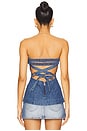 view 3 of 4 Lora Denim Tube Top in Canter Wash
