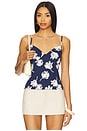 view 1 of 4 Susie Printed Top in Navy Combo