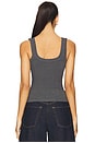 view 3 of 4 Clean Slate Henley Tank in Black