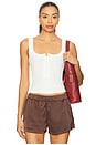 view 1 of 4 Clean Slate Henley Tank in Ivory
