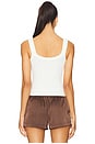 view 3 of 4 Clean Slate Henley Tank in Ivory