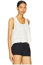 view 2 of 5 Marina Eyelet Tank in Clean Ivory