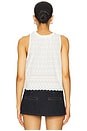 view 3 of 5 Marina Eyelet Tank in Clean Ivory