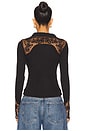 view 3 of 4 Rosebud Cuff Tee in Black