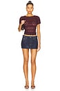 view 4 of 4 Angelina Lace Tee in Wine