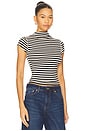 view 2 of 5 CAMISETA LISTRADA LOLA in Black & White Stripe