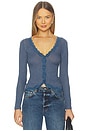 view 1 of 4 x Intimately FP Big Love Cardi In Ocean Heather in Ocean Heather