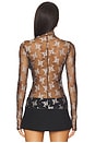 view 3 of 5 Two Tone Lady Lux Top in Thunderstorm Combo