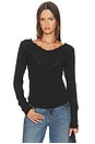 view 1 of 4 Butterfly Cuff Top in Black