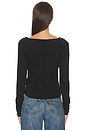 view 3 of 4 Butterfly Cuff Top in Black