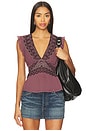 view 1 of 5 Dream On Beaded Tank in Chocolate Combo