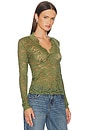 view 2 of 4 All Day Lace Long Sleeve in Terrarium
