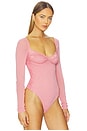 view 3 of 5 Suddenly Fine Bodysuit in Glowing Mauve