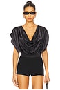 view 1 of 4 BLUSA TIPO CAPA DRAPEADA in Black