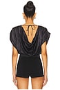 view 3 of 4 BLUSA TIPO CAPA DRAPEADA in Black