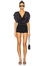 view 4 of 4 BLUSA TIPO CAPA DRAPEADA in Black