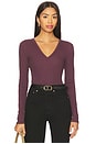 view 1 of 4 x We The Free Neria Long Sleeve In Vintage Grape in Vintage Grape