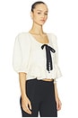 view 2 of 4 TOP AVEC NŒUD PAMELA in White Alyssum
