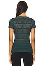 view 3 of 4 Angelina Lace Tee in Seamoss