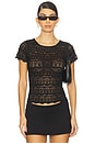 view 1 of 4 Angelina Lace Tee in Black