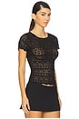 view 2 of 4 Angelina Lace Tee in Black