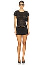 view 4 of 4 Angelina Lace Tee in Black