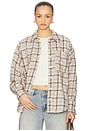 view 1 of 4 x We The Free Ashley Plaid Shirt In Ivory Combo in Ivory Combo