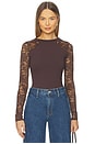 view 1 of 4 x Intimately FP No Excuses Long Sleeve In Hot Fudge in Hot Fudge