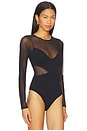 view 3 of 5 ALL AN ILLUSION ボディスーツ in Black